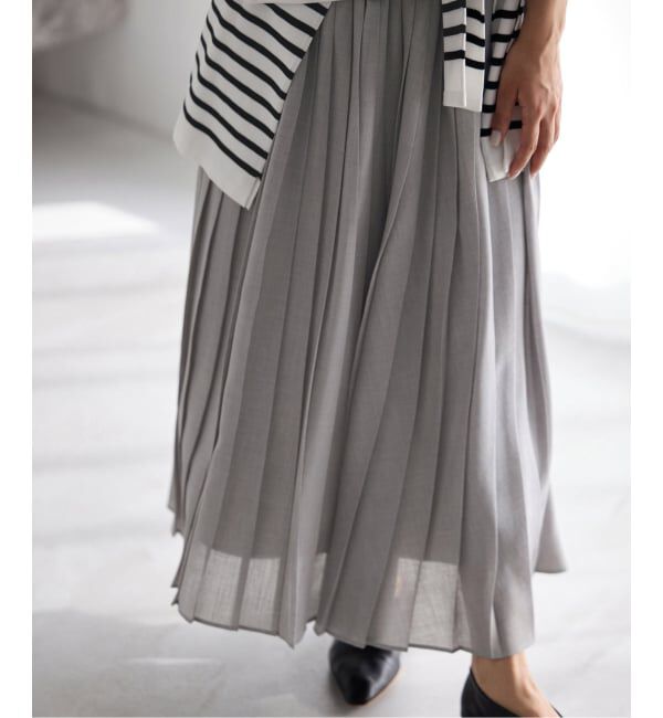 IENA「《予約》ボイルシアープリーツスカート」|スカート|