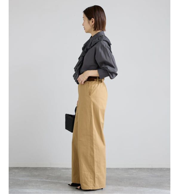 IENA「《予約》ドビーカットワークフリルブラウス」|シャツ・ブラウス|