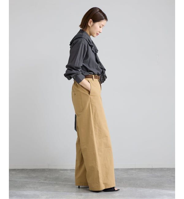 IENA「《予約》ドビーカットワークフリルブラウス」|シャツ・ブラウス|