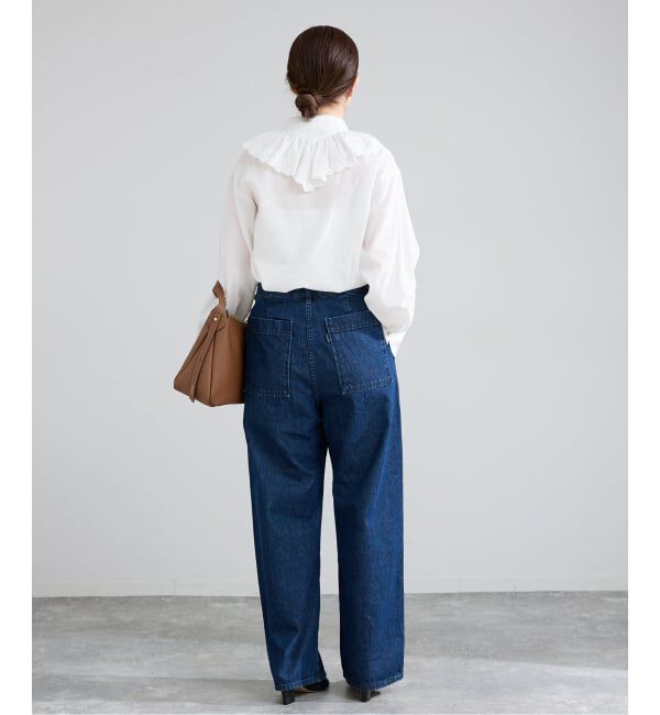 IENA「《予約》ドビーカットワークフリルブラウス」|シャツ・ブラウス|