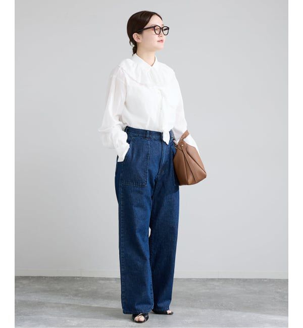 IENA「《予約》ドビーカットワークフリルブラウス」|シャツ・ブラウス|