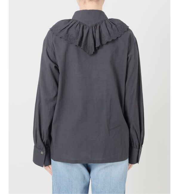 IENA「《予約》ドビーカットワークフリルブラウス」|シャツ・ブラウス|