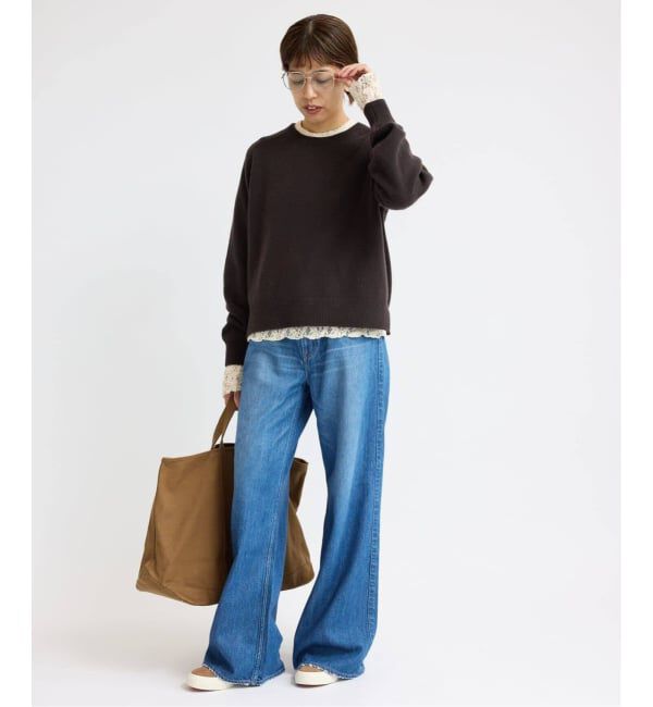 IENA「《追加4予約》Flowerストレッチレースプルオーバー」|Tシャツ・カットソー|