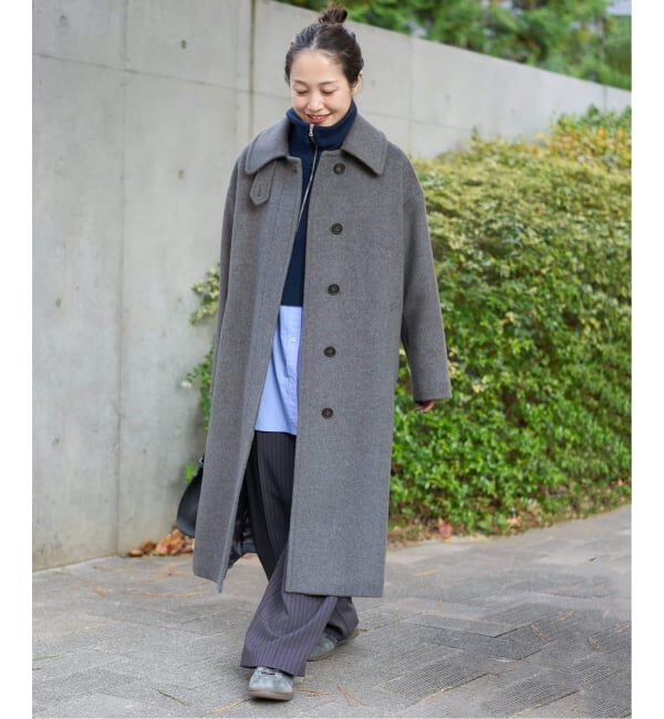 スーパー140ビーバーステンカラーコート　グレーＡ　新品未使用 追加3》スーパー140ビーバーステンカラーコート（JOURNAL STANDARD