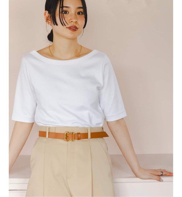 NOBLE「《追加》スビンコットンソフトスクエアーネックTシャツ 2」|Tシャツ・カットソー|