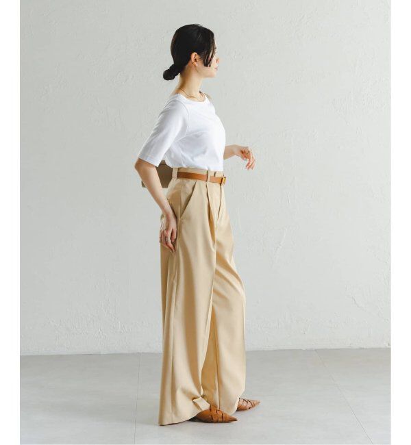 NOBLE「《追加》スビンコットンソフトスクエアーネックTシャツ 2」|Tシャツ・カットソー|