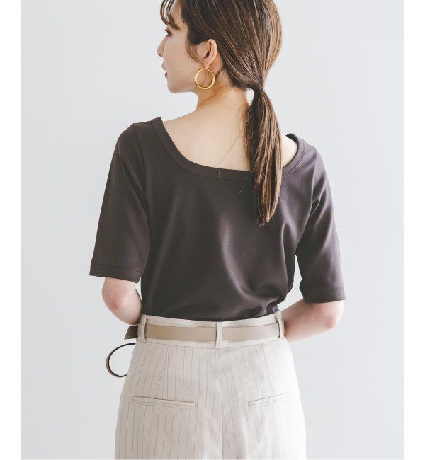 NOBLE「《追加》スビンコットンソフトスクエアーネックTシャツ 2」|Tシャツ・カットソー|