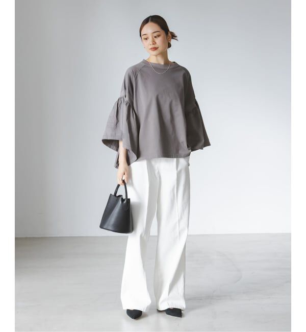 NOBLE「《追加》COG THE BIGSMOKE/コグザビッグスモーク LAURA GATHERED SLV TOP」|Tシャツ・カットソー|