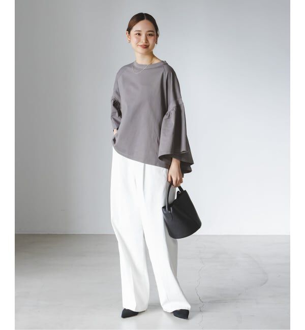 NOBLE「《追加》COG THE BIGSMOKE/コグザビッグスモーク LAURA GATHERED SLV TOP」|Tシャツ・カットソー|