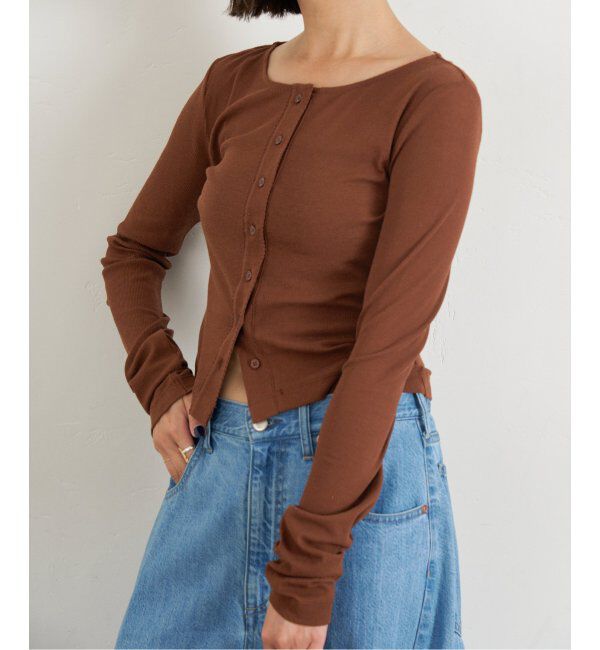 U by SPICK&SPAN「コットンテレココンパクトカーデ」|カーディガン|