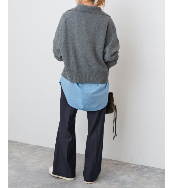 Spick and Span「《手洗い可》ウールブレンドフレアパンツ」|スラックス|