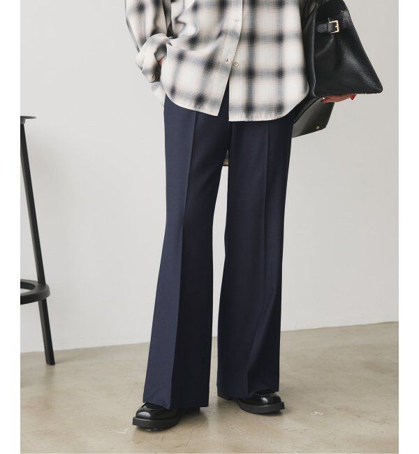 Spick and Span「《手洗い可》ウールブレンドフレアパンツ」|スラックス|