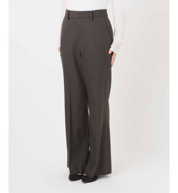 Spick and Span「《手洗い可》ウールブレンドフレアパンツ」|スラックス|