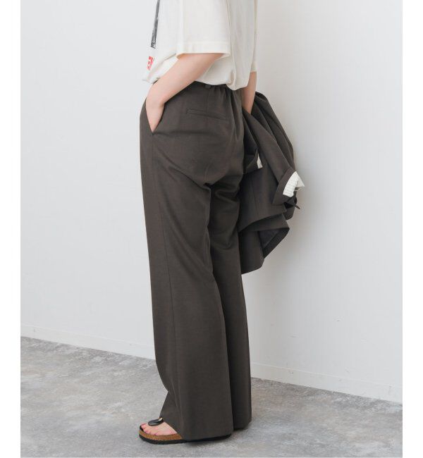 Spick and Span「《手洗い可》ウールブレンドフレアパンツ」|スラックス|