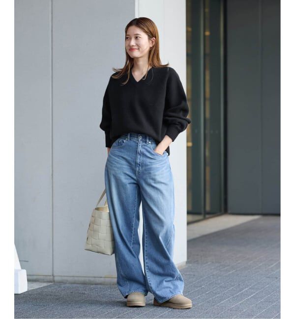 FRAMeWORK「≪WEB限定 / 追加≫AQUA Vネックプルオーバー」|ニット・セーター|