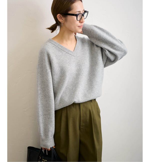 FRAMeWORK「≪WEB限定 / 追加≫AQUA Vネックプルオーバー」|ニット・セーター|