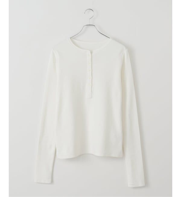 FRAMeWORK「ミニワッフルヘンリーネック」|Tシャツ・カットソー|ホワイト