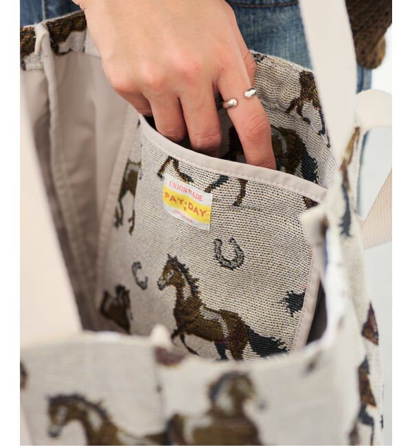 FRAMeWORK「≪予約≫PAYDAY/ペイデイ 別注JACQUARD HORSE トート」|トートバッグ|