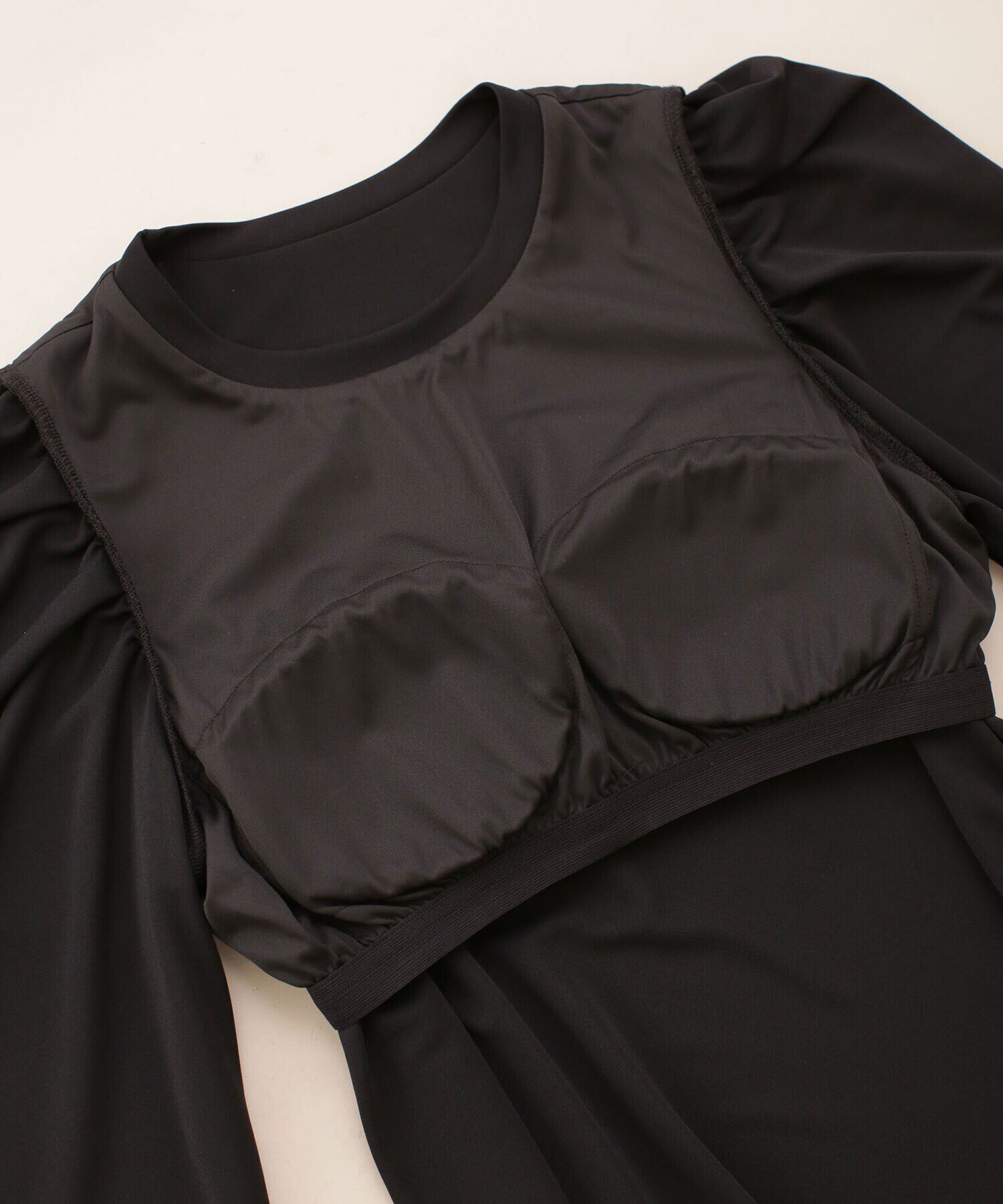 nano･universe「troisieme chaco/パワーショルダー ジャージーワンピース 長袖」|ワンピース|