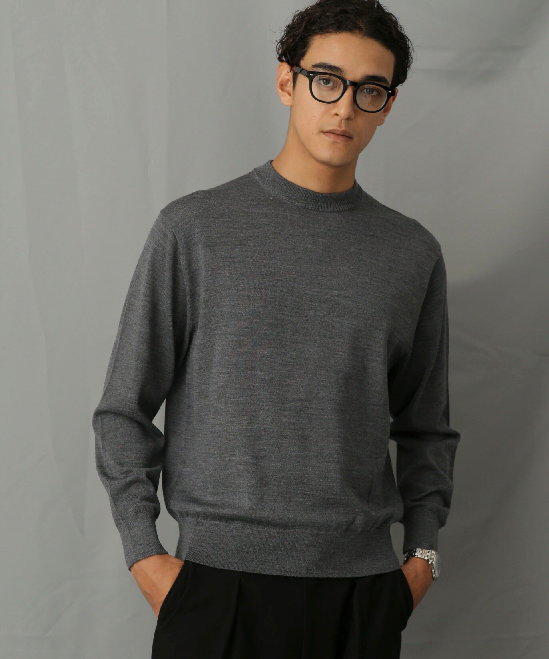 nano･universe「「毛玉レスニット」 ファインゲージクルーネック」|ニット・セーター|