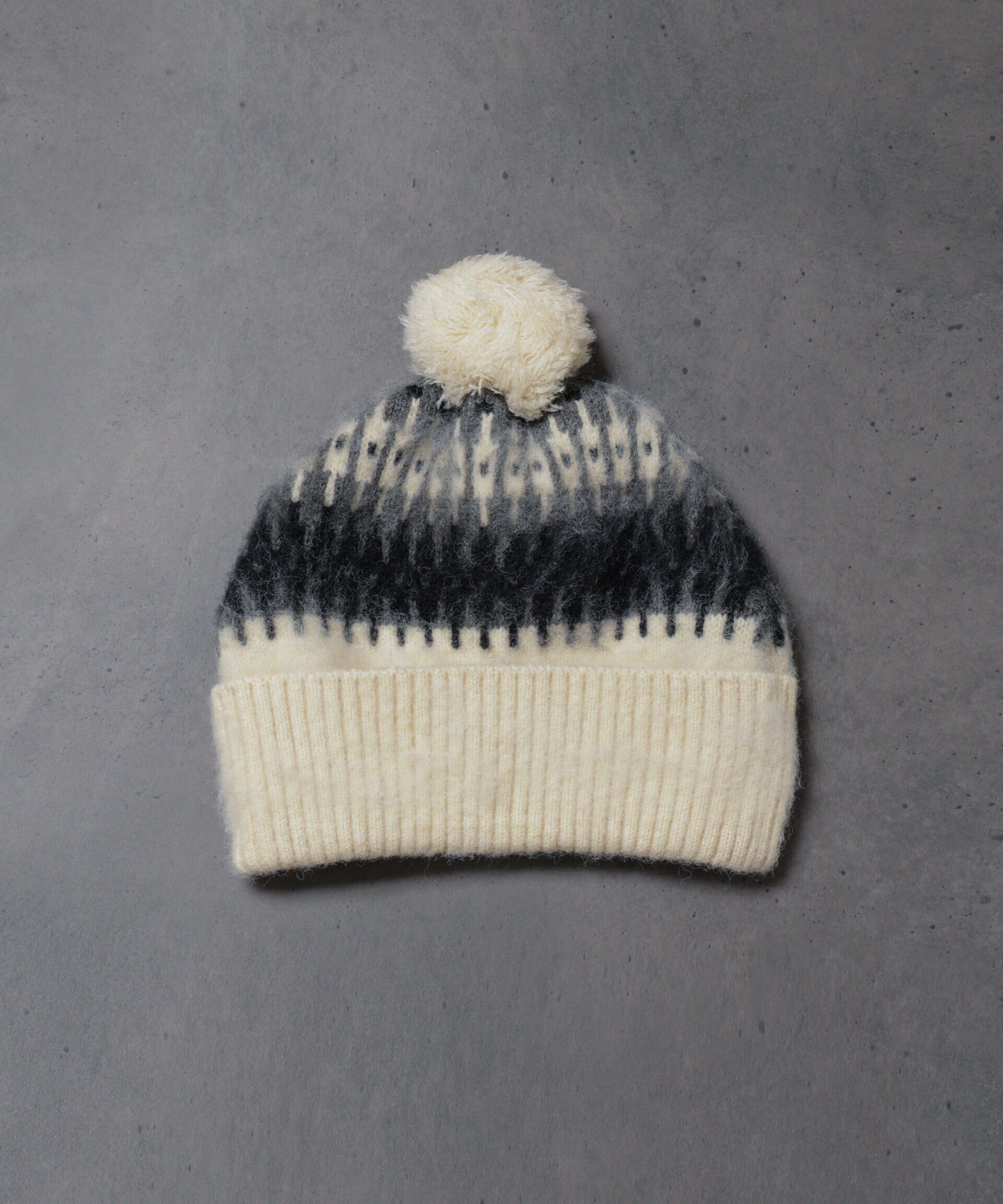 nano･universe「HOTEL PALACE(オテルパラス)シャギーフェアアイルニットキャップ」|キャップ・キャスケット|アイボリー7