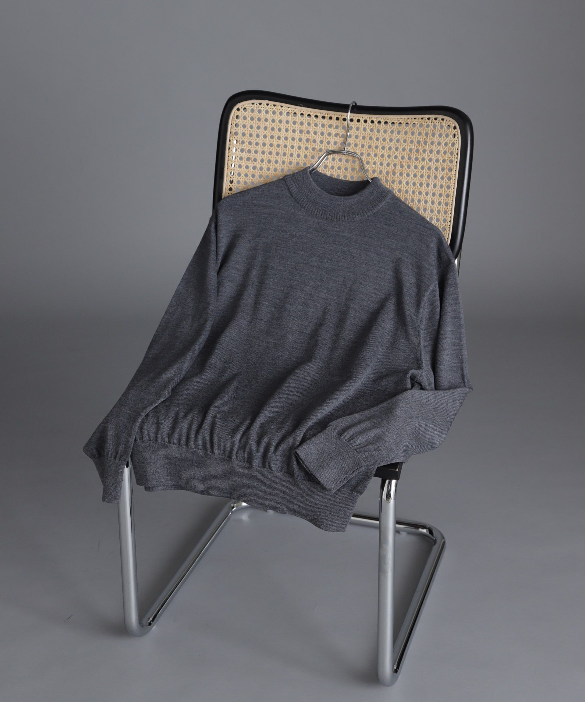 nano･universe「「毛玉レスニット」 ファインゲージモックネック」|ニット・セーター|トップグレー4