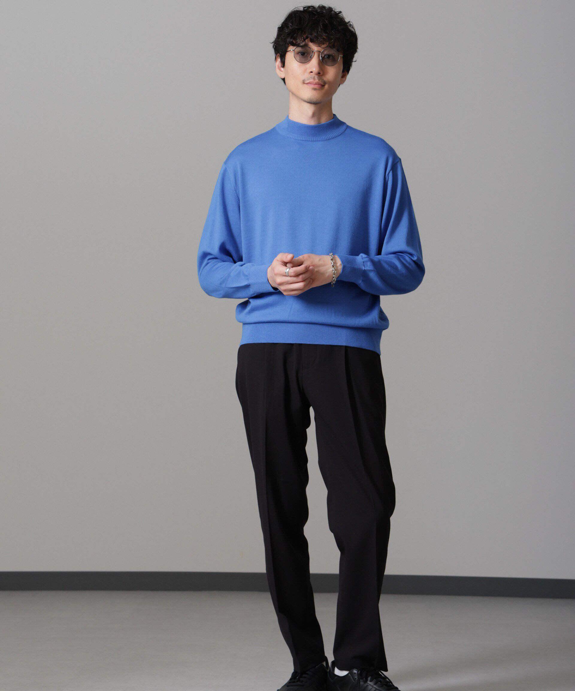 nano･universe「「毛玉レスニット」 ファインゲージモックネック」|ニット・セーター|