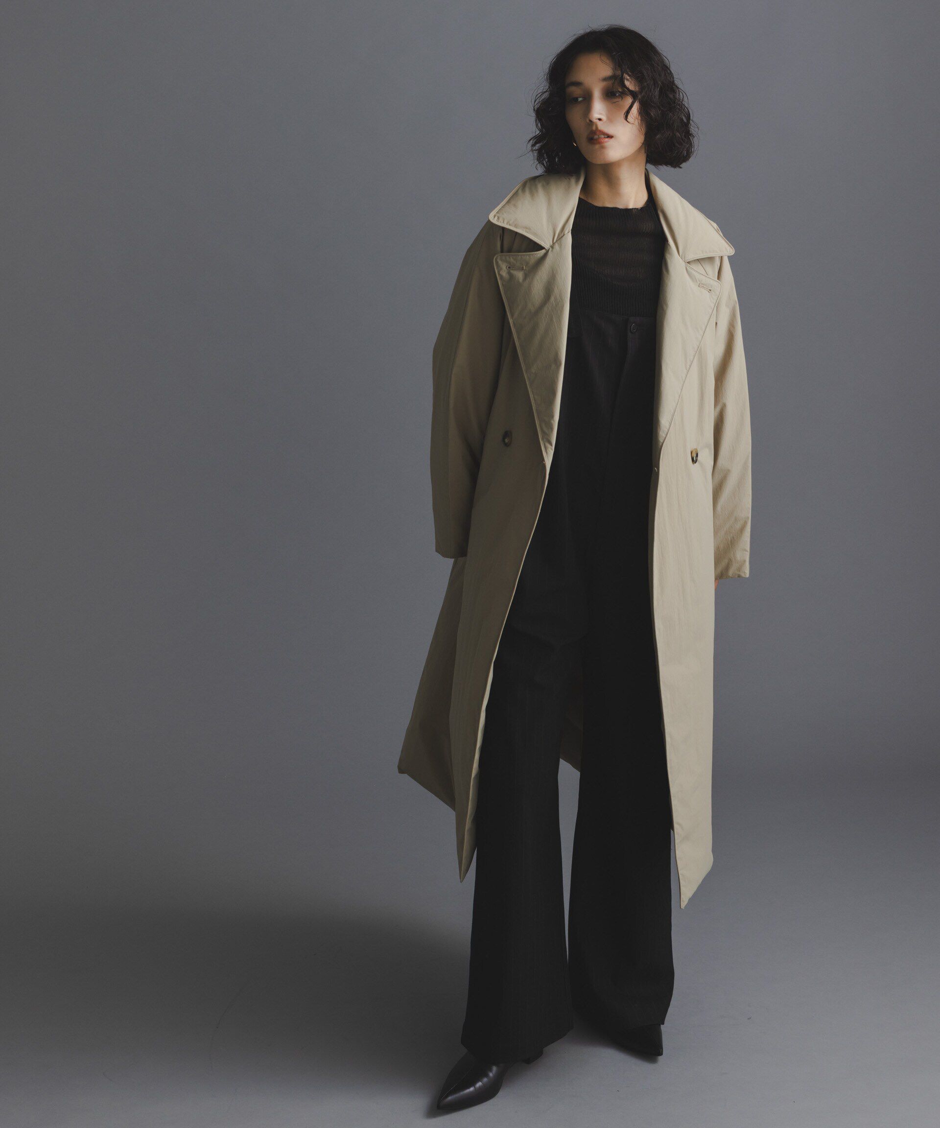 nano･universe「「西川ダウン(R)」リバーシブルライトコート」|ダウン|ベージュ