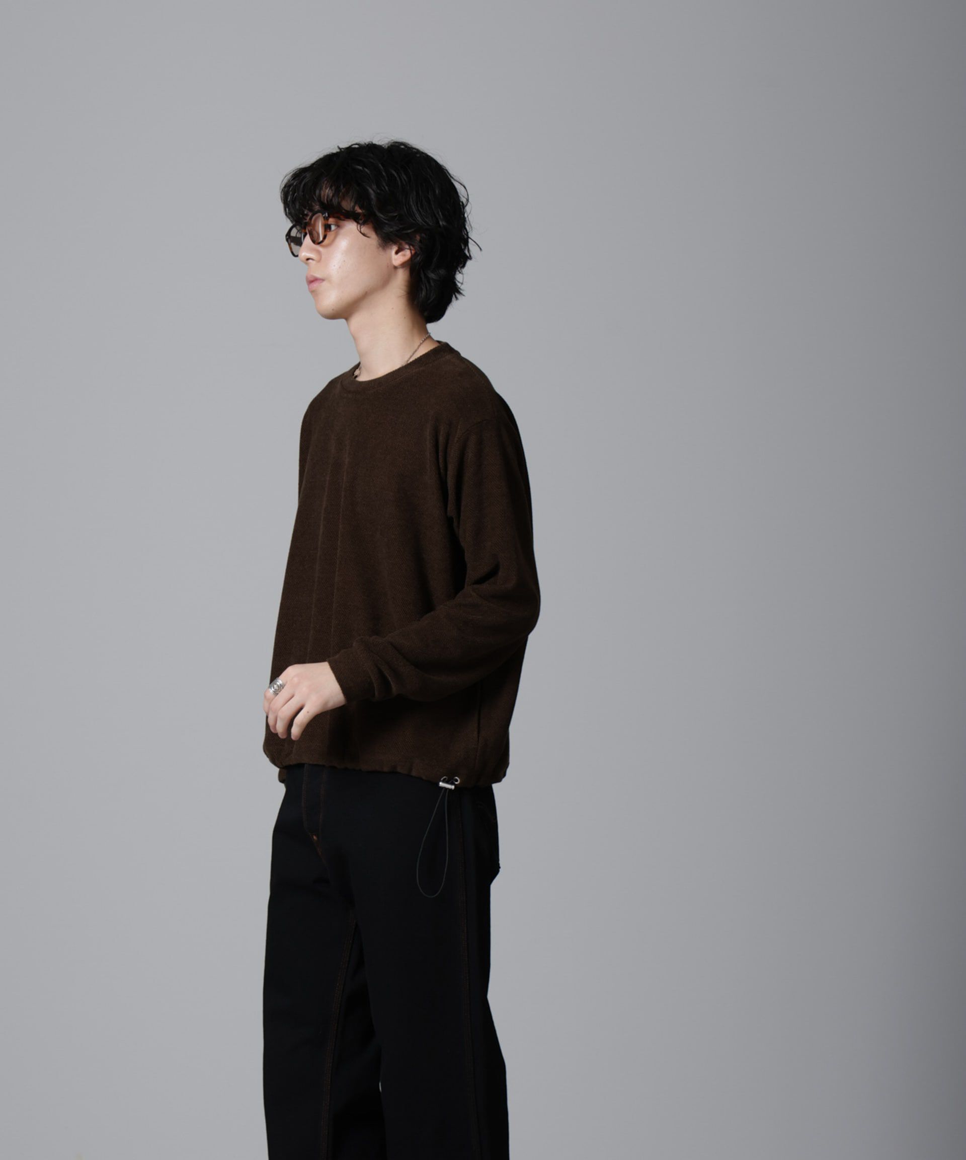 nano･universe「モールライクドローコードプルオーバー 長袖」|Tシャツ・カットソー|