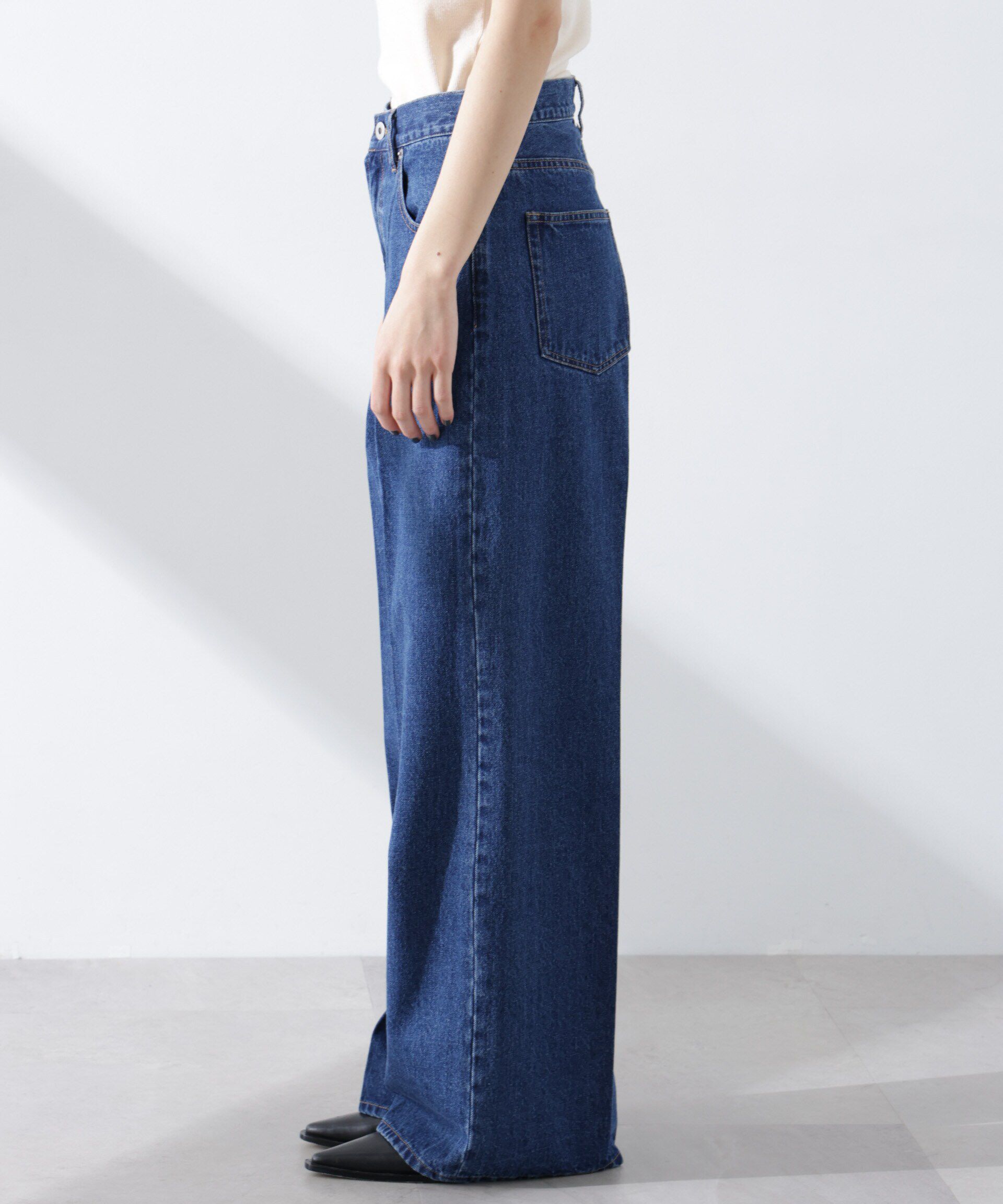 nano･universe「ハイウエストデニム（セットアップ可）」|チノ|
