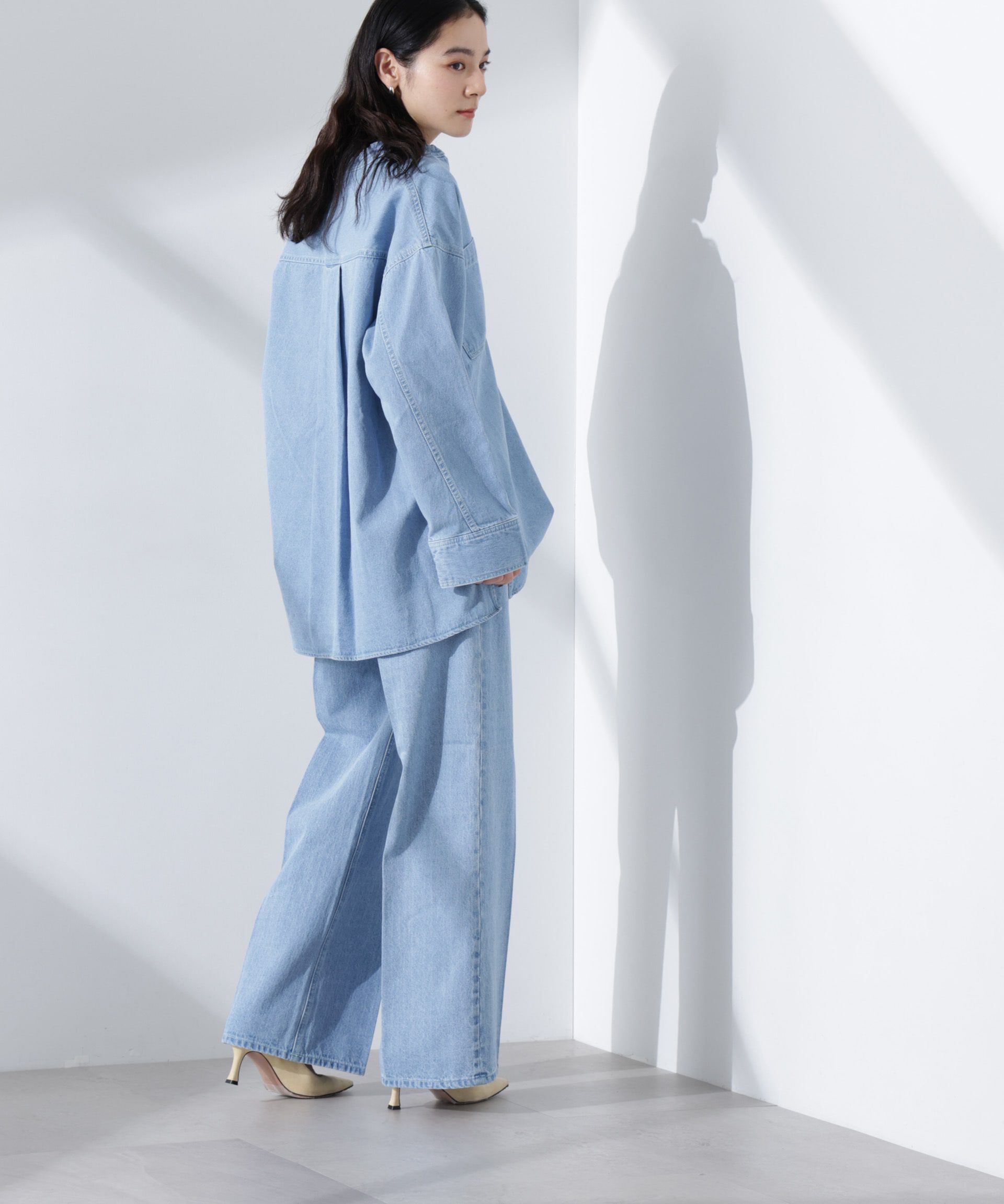 nano･universe「ハイウエストデニム（セットアップ可）」|チノ|