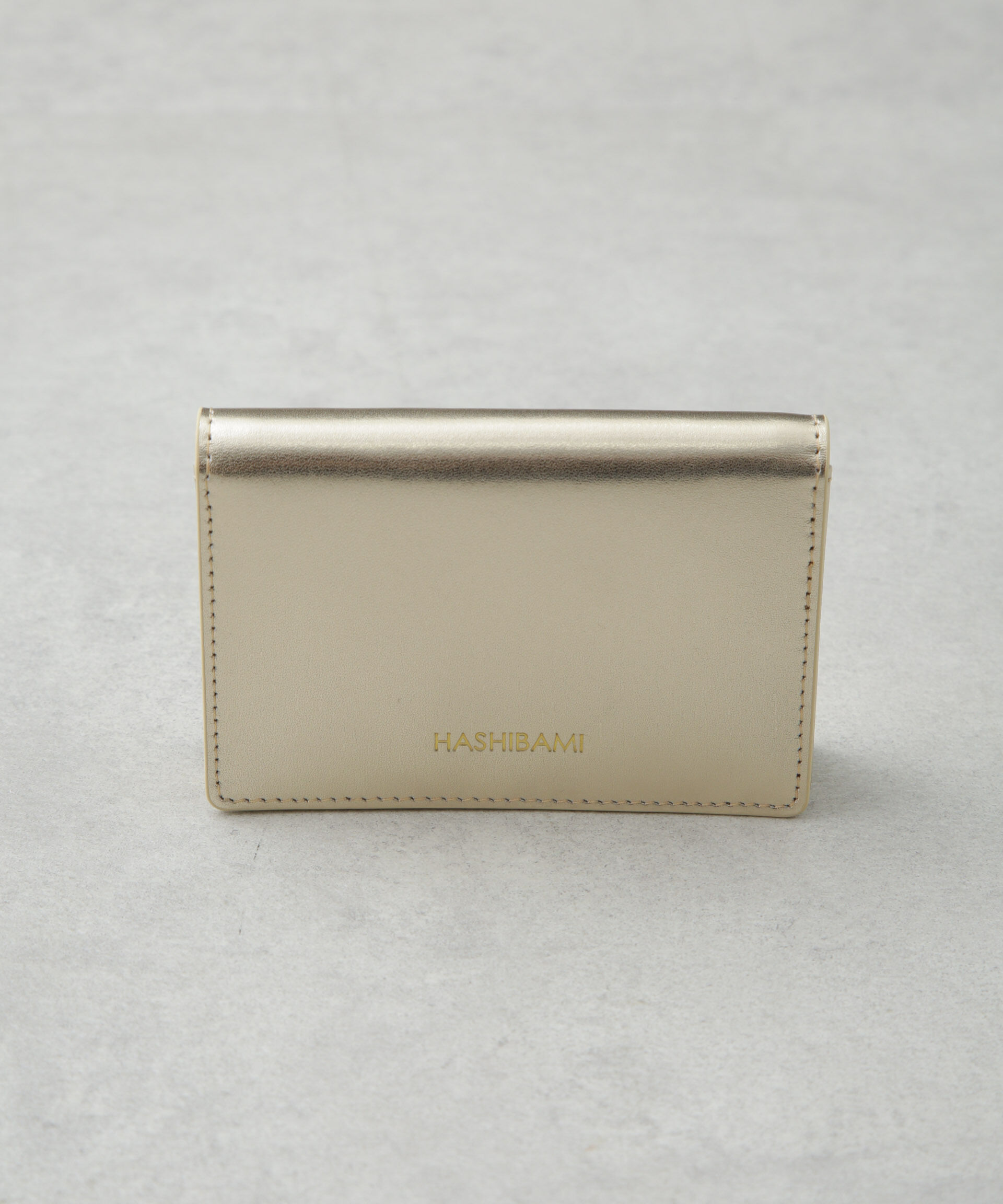 nano･universe「HASHIBAMI/ハート カードケース 名刺入れ」|財布|ゴールド
