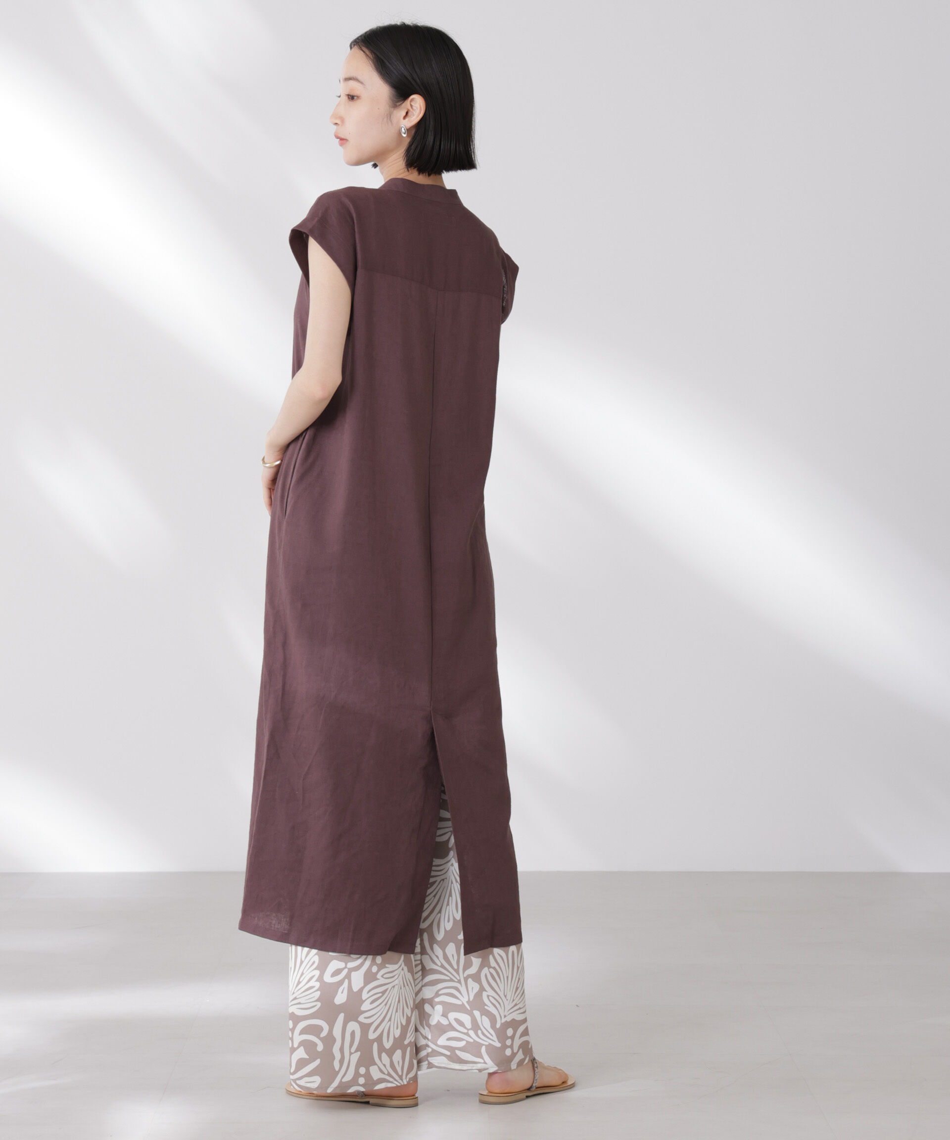 nano･universe「Anti Smell Linen フレンチスリーブワンピース」|ワンピース|