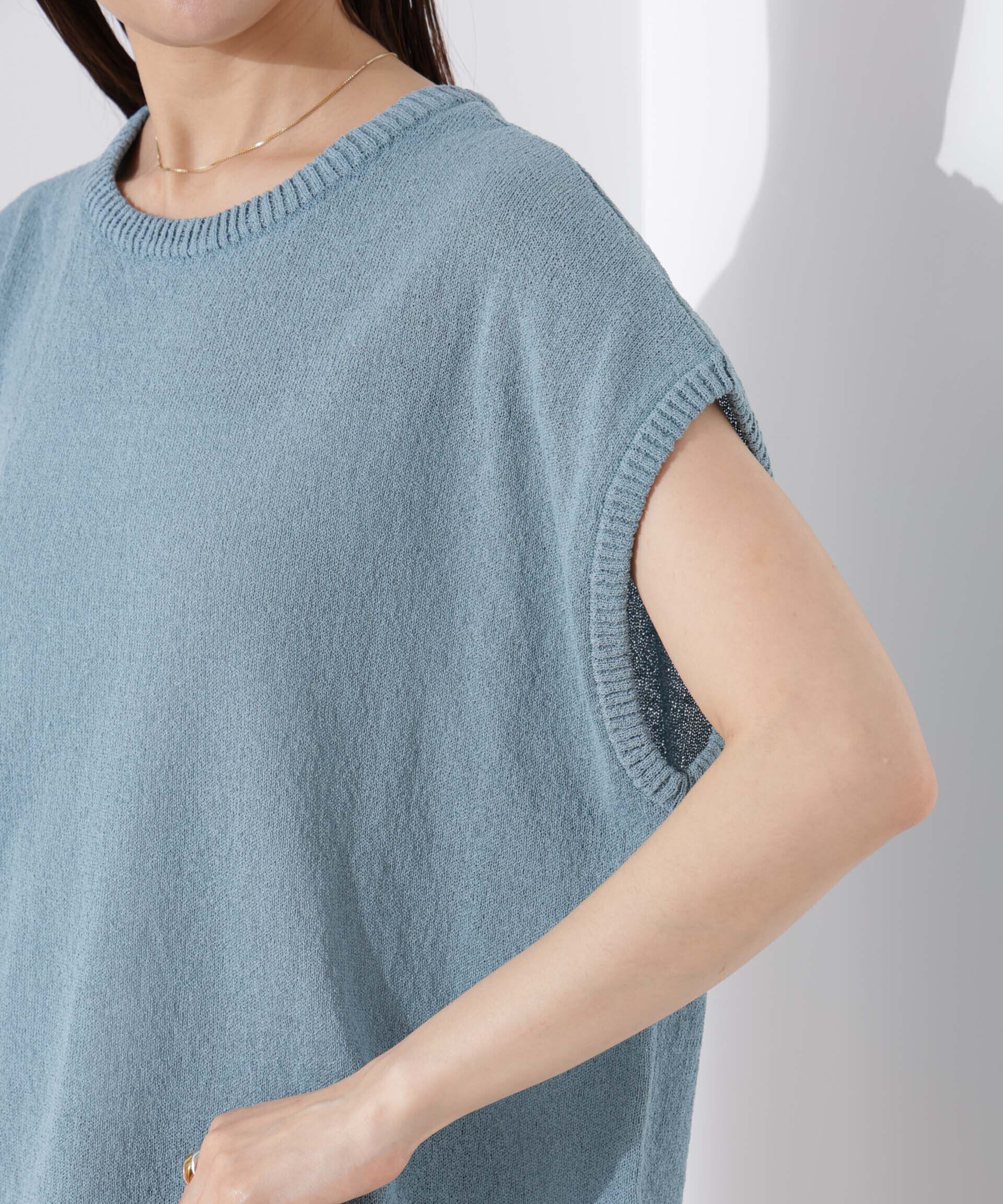 nano･universe「バックスリットシアーニットプルオーバー」|ニット・セーター|