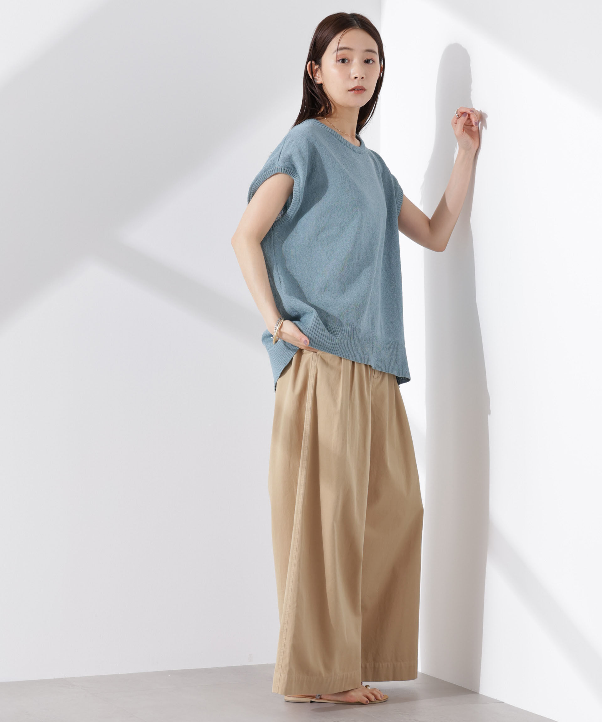 nano･universe「バックスリットシアーニットプルオーバー」|ニット・セーター|