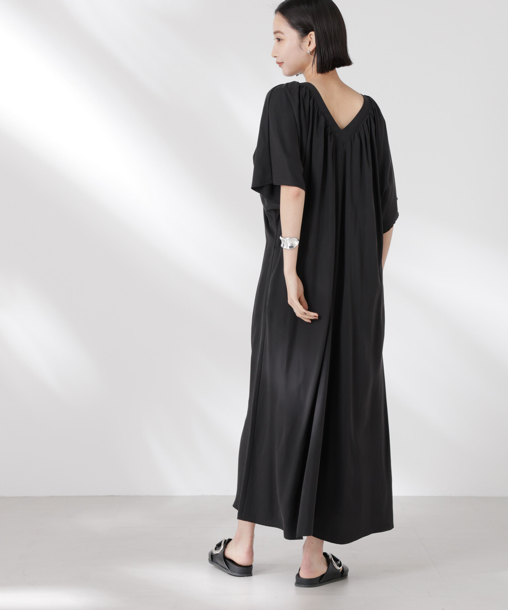 nano･universe「前後2wayボリュームギャザーワンピース」|ワンピース|