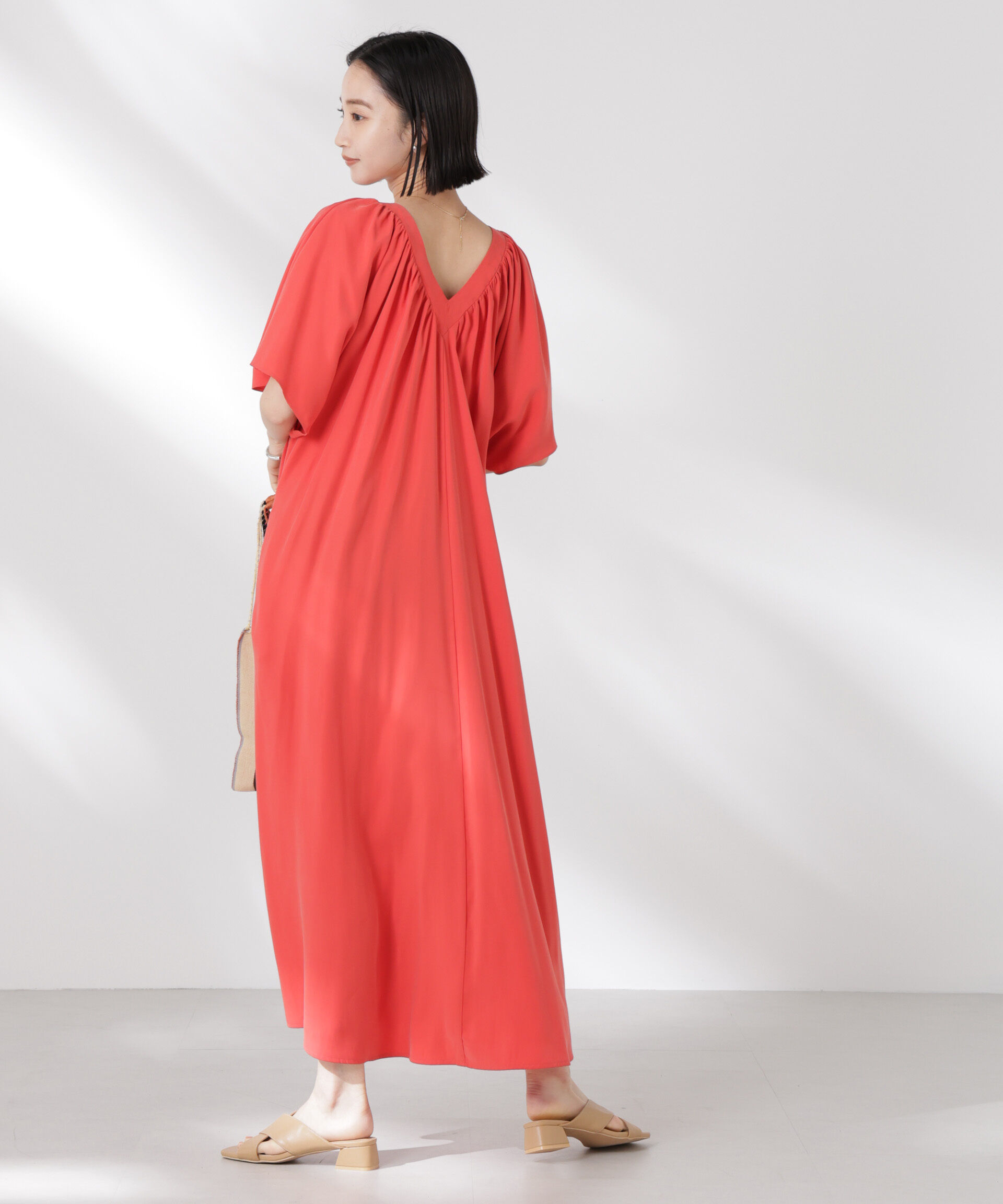 nano･universe「前後2wayボリュームギャザーワンピース」|ワンピース|