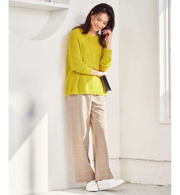 自由区「【洗える】ウィンドウペーンチェックワイド パンツ」|その他|