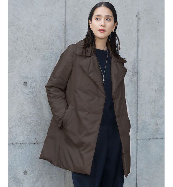 自由区「【撥水加工・洗える】ステッチレスダウン コート」|ダウン|ブラウン