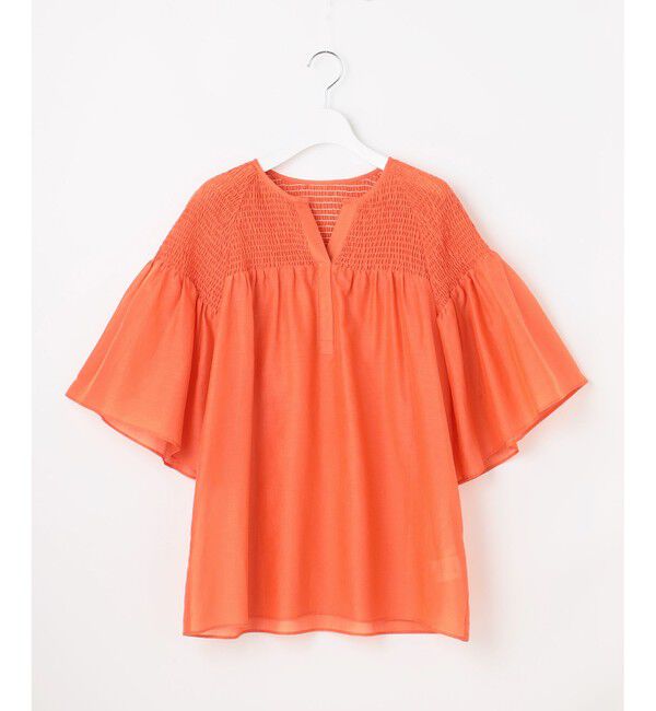自由区「シルクコットンローンスモッキング刺繍 ブラウス」|シャツ・ブラウス|