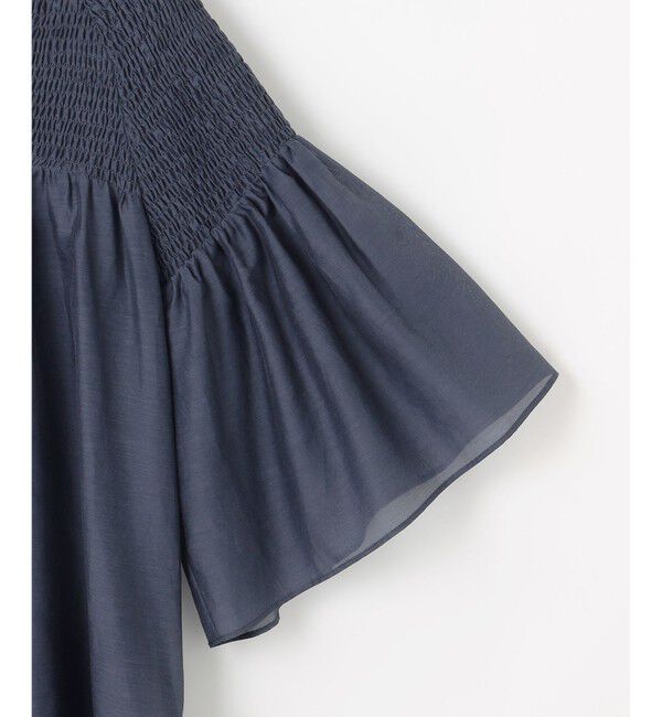 自由区「シルクコットンローンスモッキング刺繍 ブラウス」|シャツ・ブラウス|