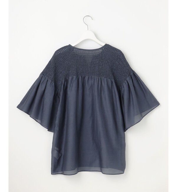 自由区「シルクコットンローンスモッキング刺繍 ブラウス」|シャツ・ブラウス|