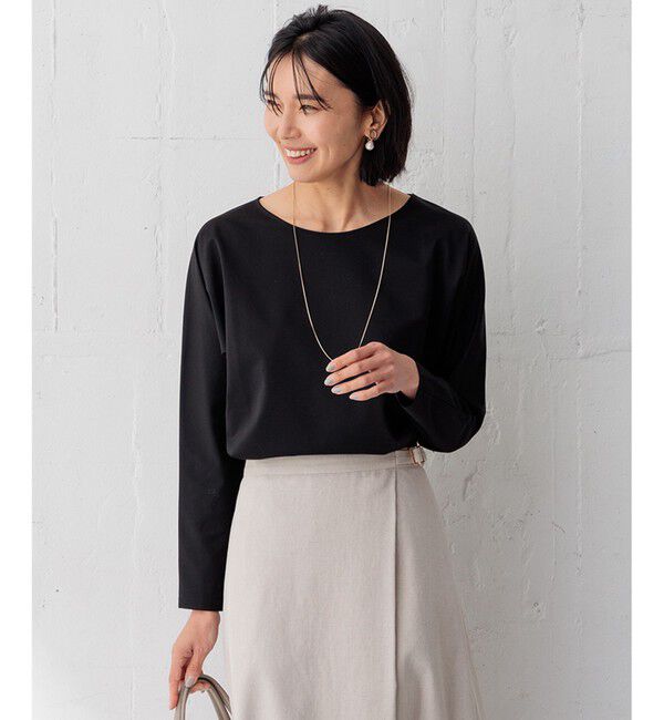 23区「【Oggi4月号掲載/洗える】ミニマルディテールプルオーバー カットソー」|Tシャツ・カットソー|ブラック系