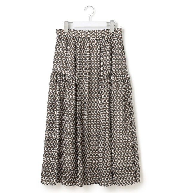 23区「【洗える】Ratti コラージュプリント ギャザースカート」|スカート|