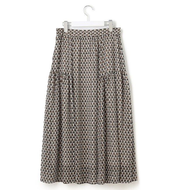 23区「【洗える】Ratti コラージュプリント ギャザースカート」|スカート|