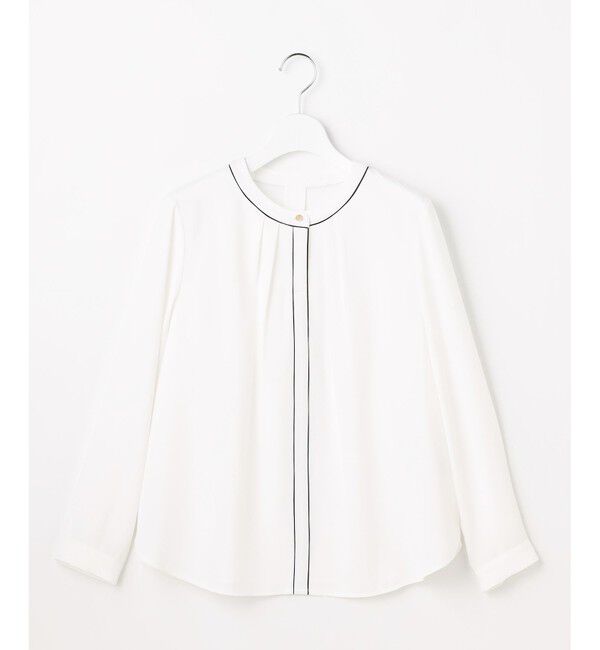 ANY SIS「フロントタックバイカラー ブラウス」|シャツ・ブラウス|