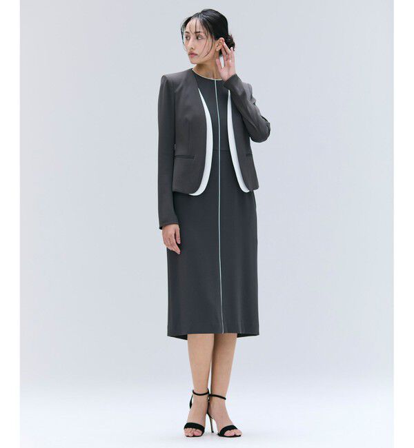 BEIGE,「【洗える・L-size】CINDY / クルーネックノースリーブワンピース」|ワンピース|