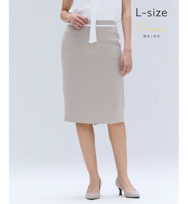 BEIGE,「【洗える・L-size】CINDY / タイトスカート」|スカート|Taupe &times; White