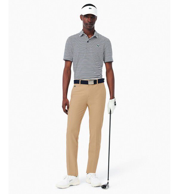 LACOSTE「撥水 ウルトラドライツイル スリムフィットゴルフパンツ チノパン」|チノ|ベージュ