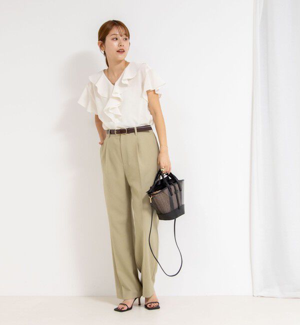 NOLLEY'S「【PR林☆別注カラーあり】ウォッシャブルツイルストレッチ愛されワイドパンツ」|その他|